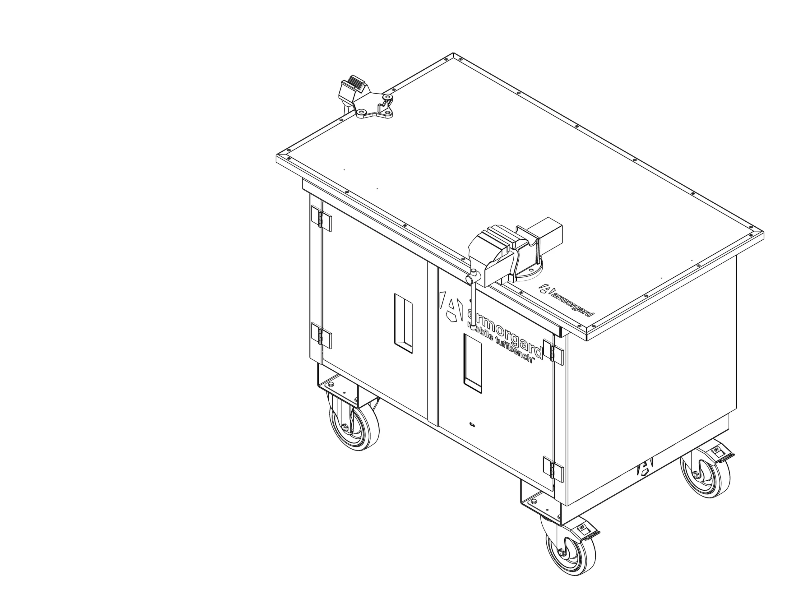 Mobile TuffBench MBH12-VF - Armorgard Australia